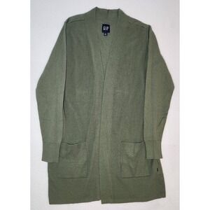 GAP Womens Size Medium Cardigan Long Sleeve Knit Open Ladies Sweater Green NWT